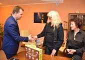 Przed konferencją prasową lider zespołu OMEGA spotkał się z prezydentem Krzysztofem Chojniakiem.